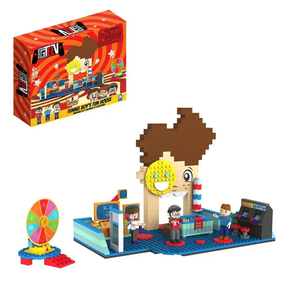 Brand New FGTEEV Funnel Boy's Fun House Buildable Set 474 Pieces